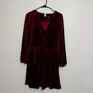 Deep merlot Amadi Velvet Dress